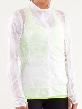 lululemon athletica White Sheer Mesh Jacket